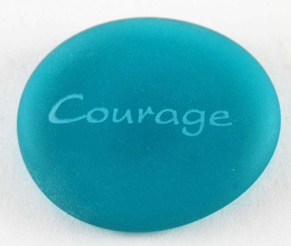 🌊100% Hand-carved💖 Inspirational Sea Glass Stones in a Jar – Words of Calm & Courage