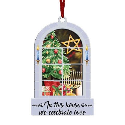 Christmas Hanukkah Acrylic Ornament