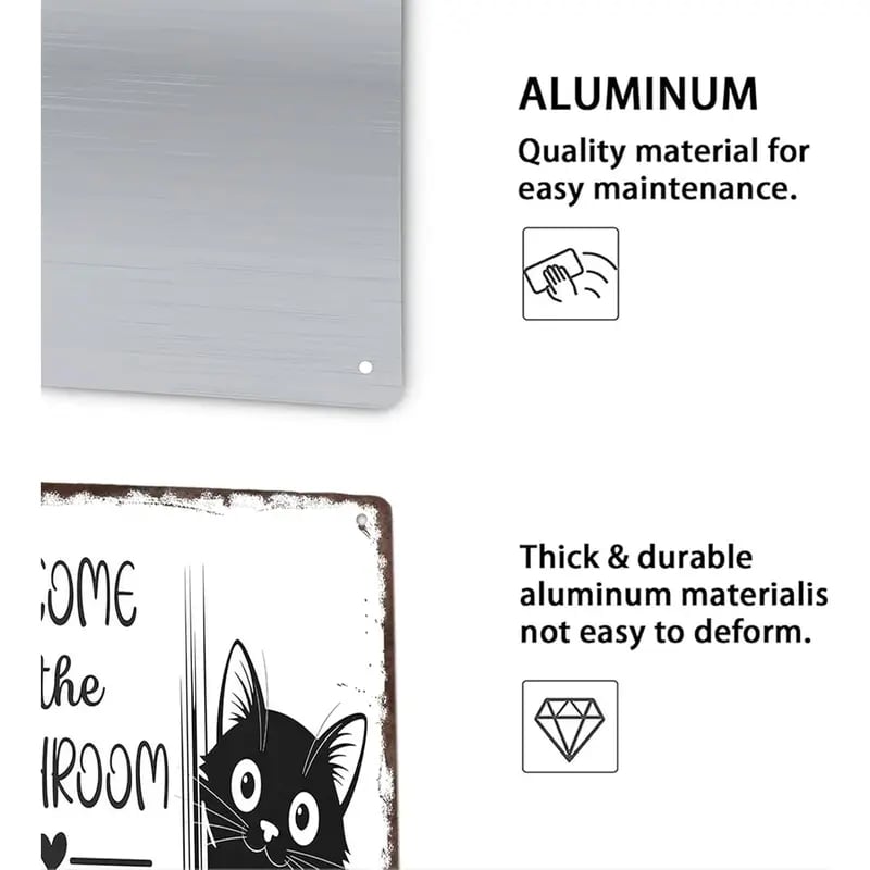 🏆New Year 50% OFF - 🐱Vintage Black & White Cat Wall Art