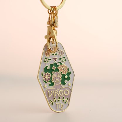 🔮Vintage Illustrated Zodiac Keychain