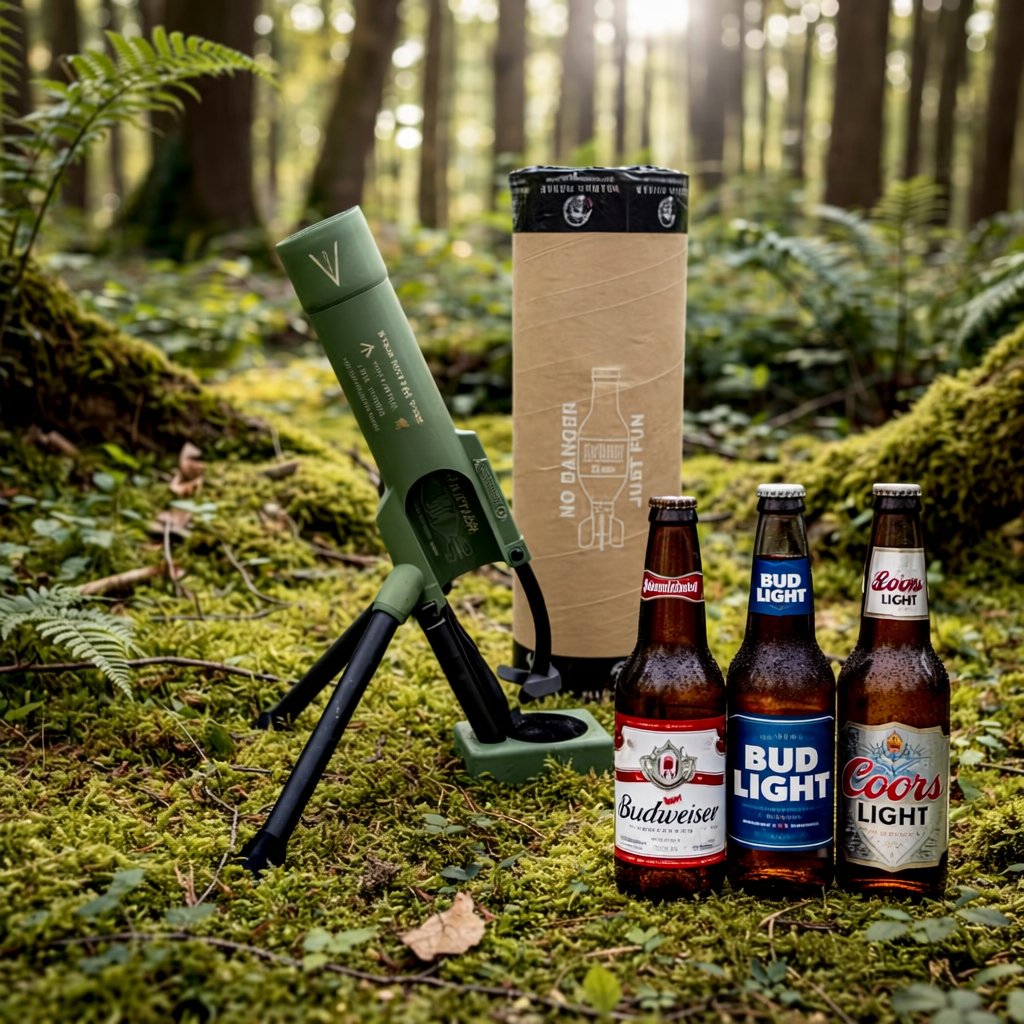 🚀 51mm Beer Bottle Mortar Bottle Opener 🍻🔥Novelty Cap-Launching Desk & Bar Accessory 🎉