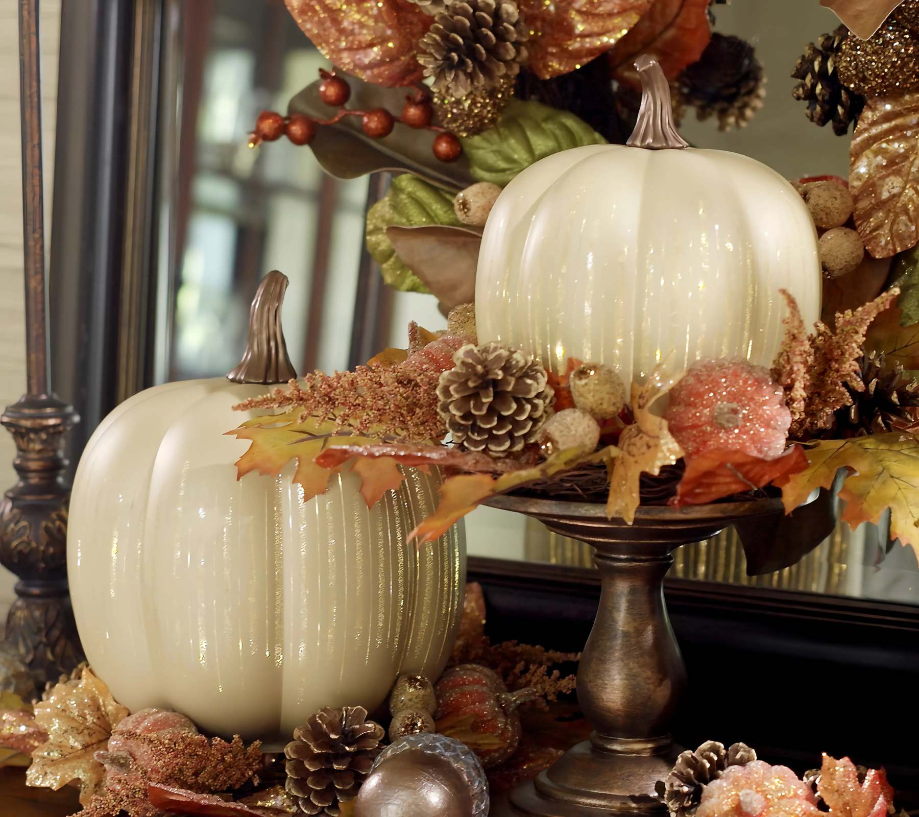 Naawe Illuminated Starry Night Glass Pumpkins by Valerie🎃✨