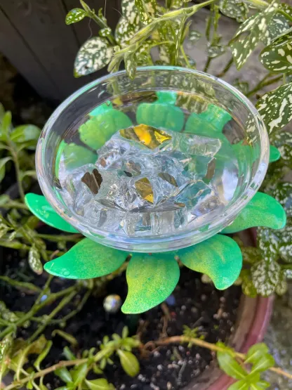 Insect drinking cup, glass flower vase, garden sculpture