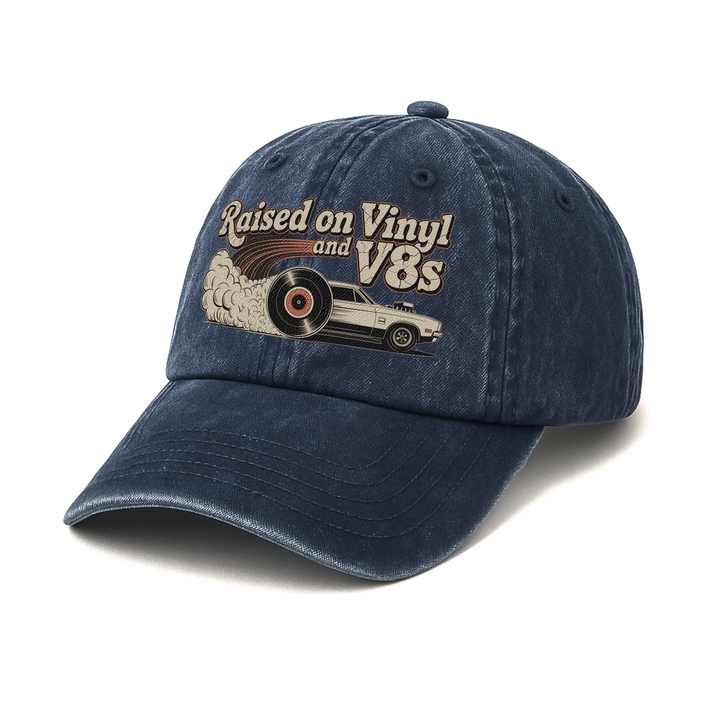 "Raised on Vinyl and V8s" The Gearhead Classic Cap