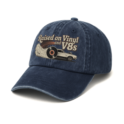 "Raised on Vinyl and V8s" The Gearhead Classic Cap