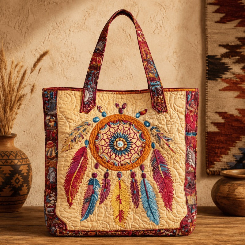 Handmade American Quilted Tote Bag