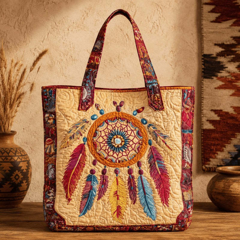 Handmade American Quilted Tote Bag