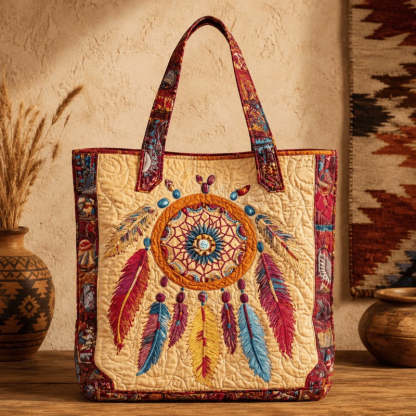 Handmade American Quilted Tote Bag