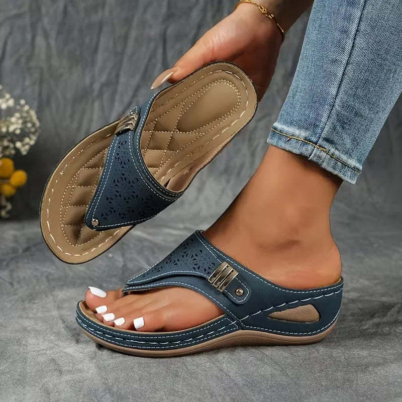 Comfort Cutout Thong Sandals