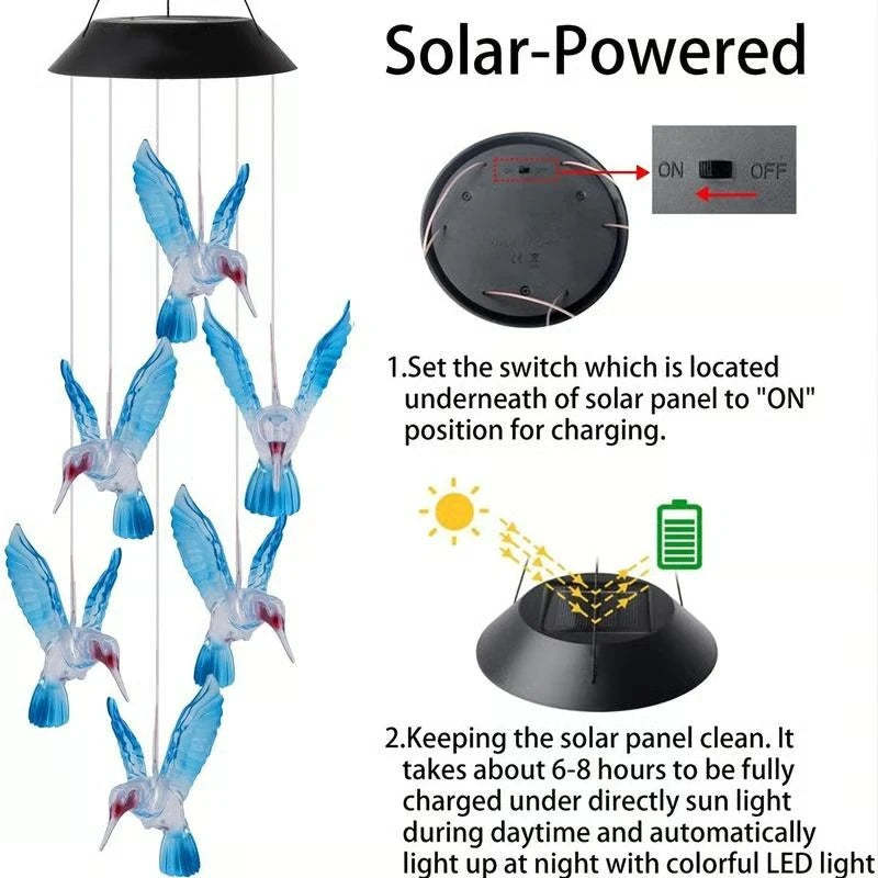 Colorful LED Solar-Powered Light Bulb Wind Chimes (🔥2025 BEST GIFT TO FAMILY🔥)
