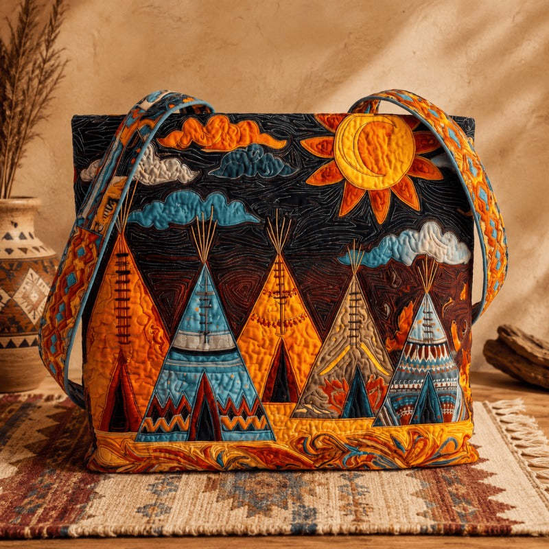 Handmade American Quilted Tote Bag