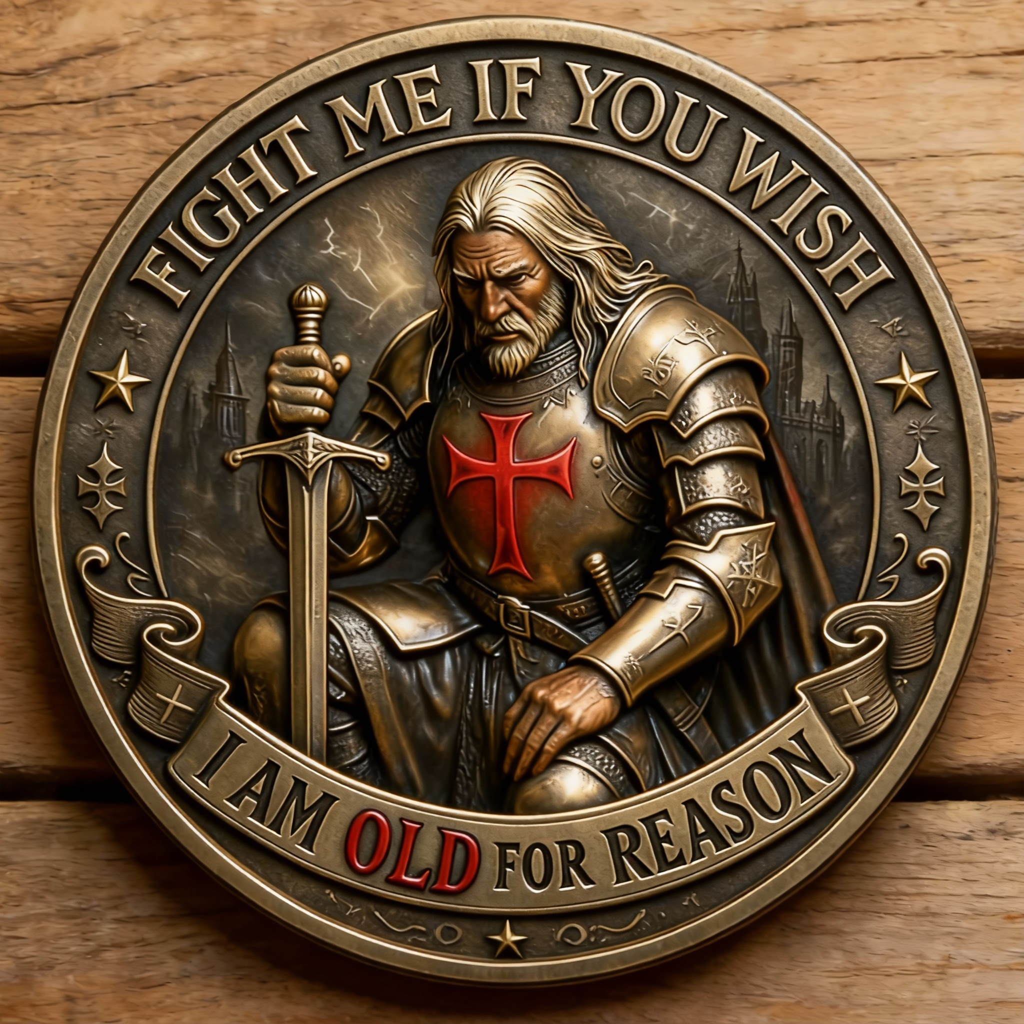 ⚔️ “Old Knight – Honor Endures” Commemorative Coin 🛡️