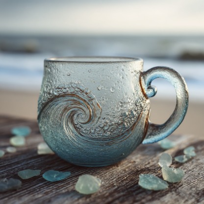 🌊 Sea Glass Wave Mug