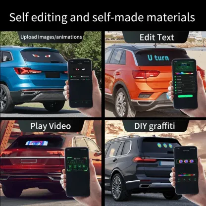 Truck Devil Eye Soft Screen Light Truck Car Eye Light Dynamic Led Flexible Screen Window Warning Light