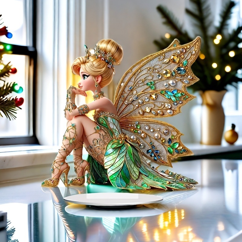 Flower fairy elf desktop ornaments