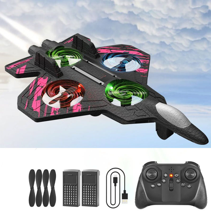 49% OFF 🎉🎉RC Stunt Fighter Jet Toy for Kids with 360° Flips & LED Lights