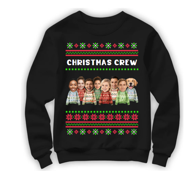 Personalized Ugly Christmas Sweater "Family"