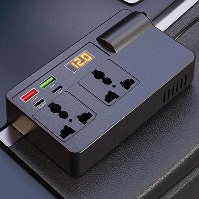 ⚡🔋Portable Car Inverter 12V/24V to 220V with Digital Display