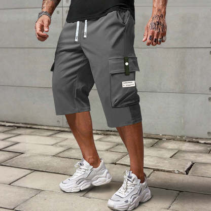 ⏳LAST DAY SALE 50% OFF !!📢Men's Casual Drawstring Capri Cargo Pants