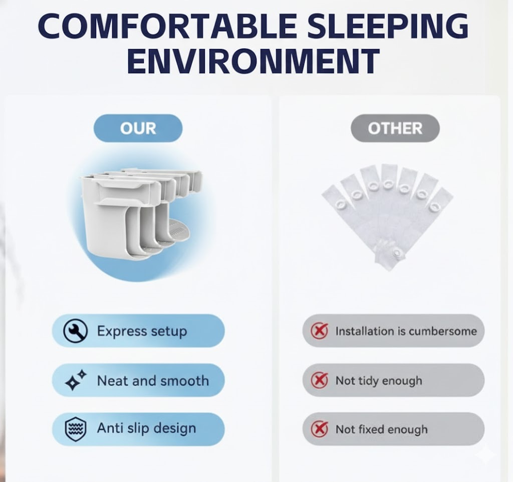 No-Slip Bed Sheet Grips, Fits Any Mattress