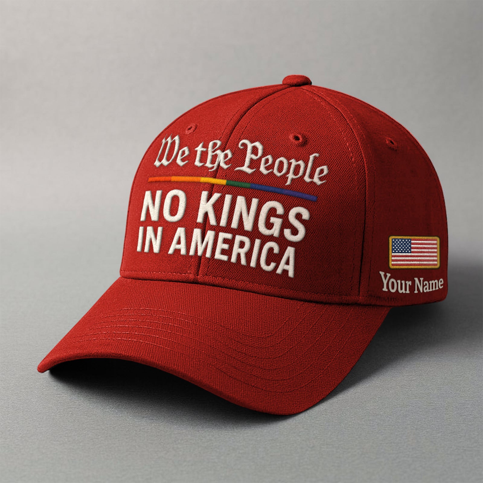 We The People No Kings In America Hat - Personalized Embroidered Cap