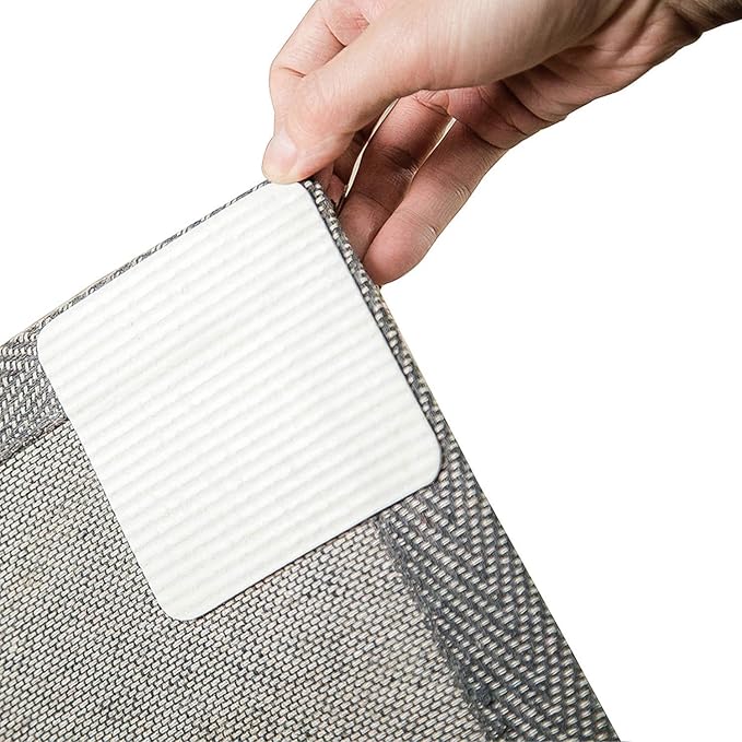 Pinzas para alfombras con tecnología de vacío para pisos de madera, sin daños, almohadillas antideslizantes con material nuevo, cinta para debajo de la alfombra: fija las alfombras y alisa las esquinas.