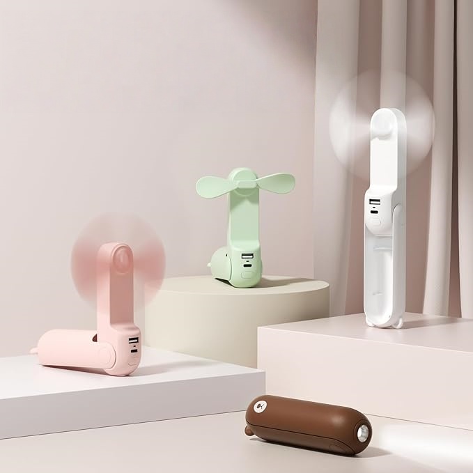 Mini ventilatore portatile 3 in 1 USB con power bank
