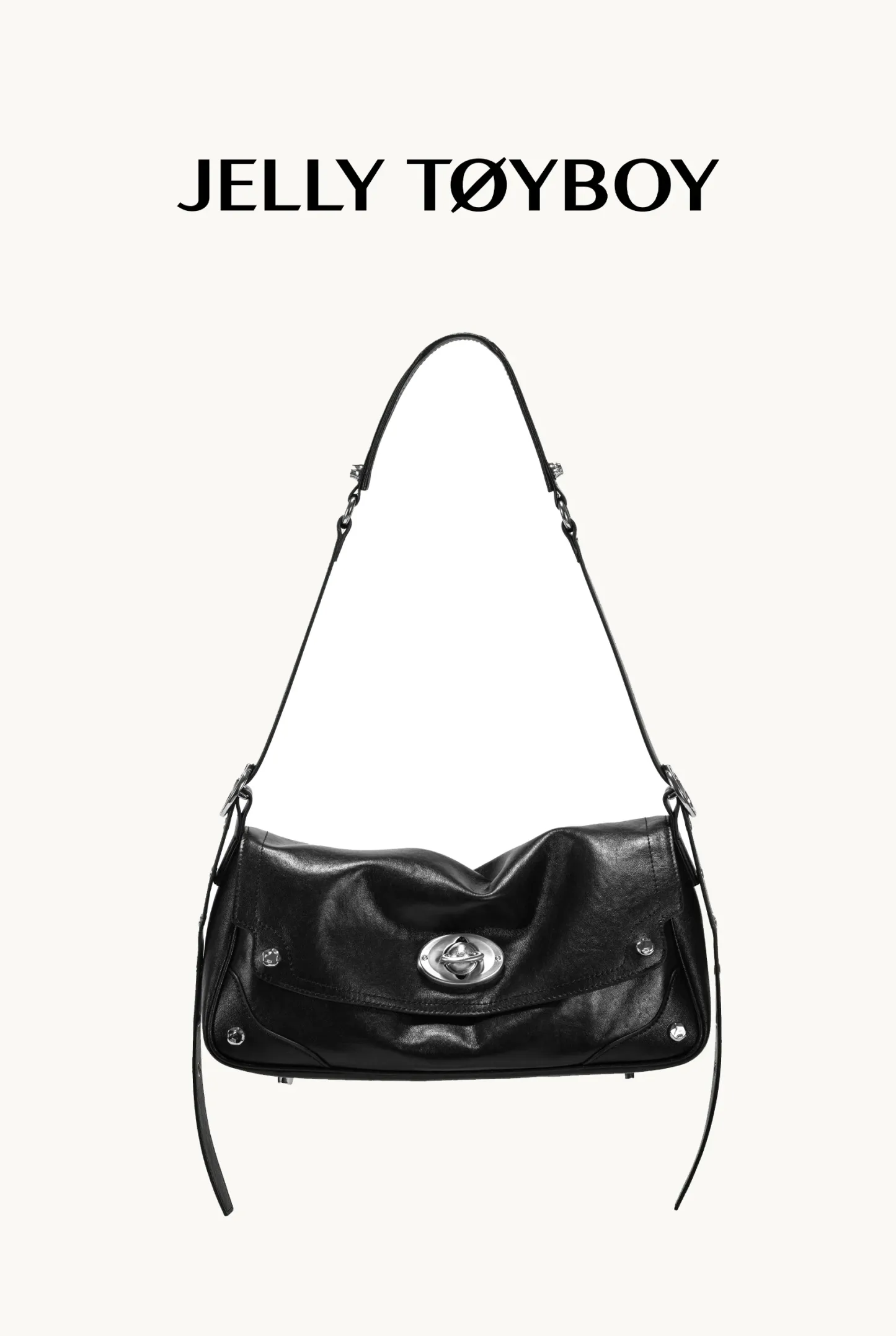 JellytoyboyUnbound | Soft Leather Shoulder Bag – Pillow Silhouette in Cream White | JELLYTOYBOY