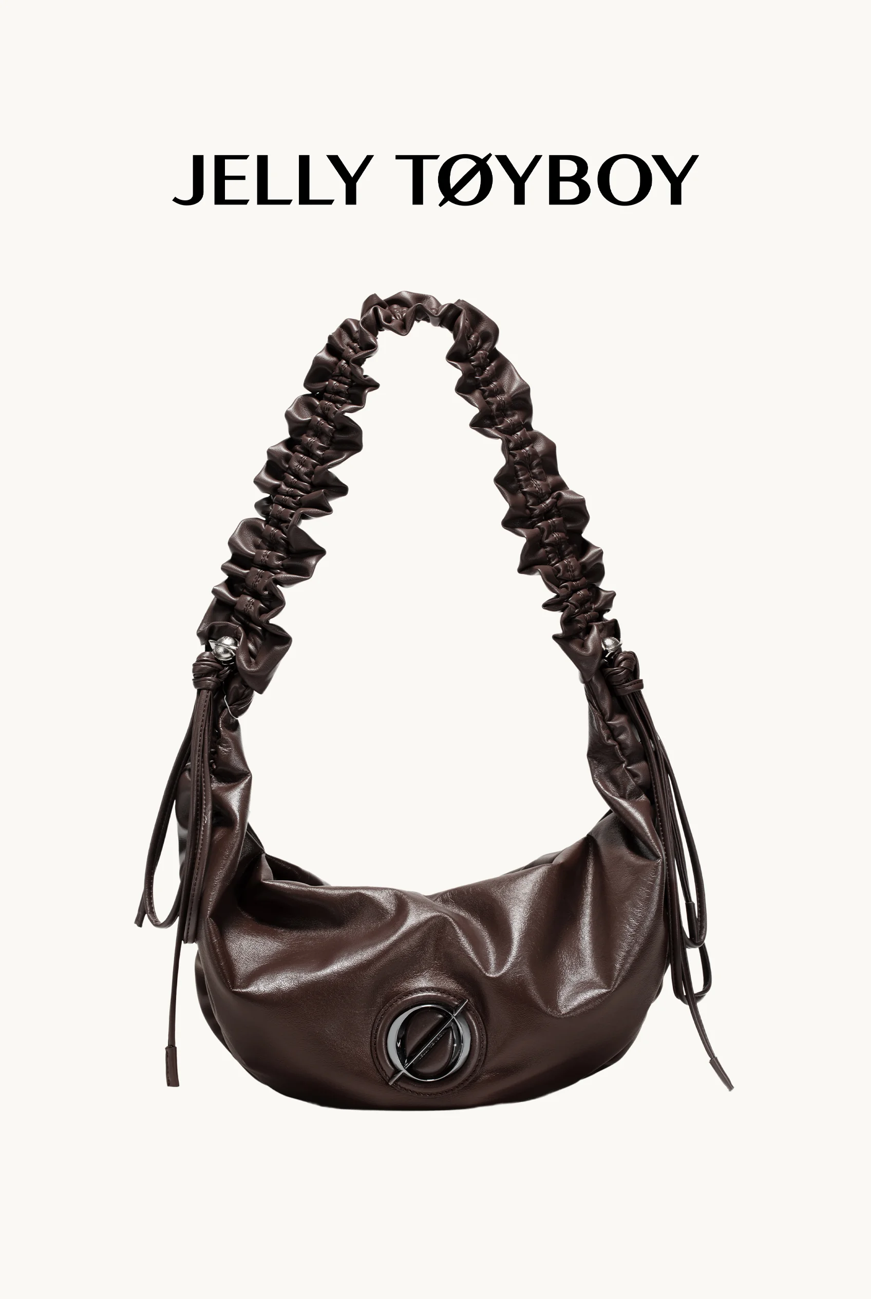 Jellytoyboy Women Spring Summer Genuine Cowhide Large Capacity Dumpling Bag Commute Shoulder Crossbody Bag | JTB Cloud Croissant Bag