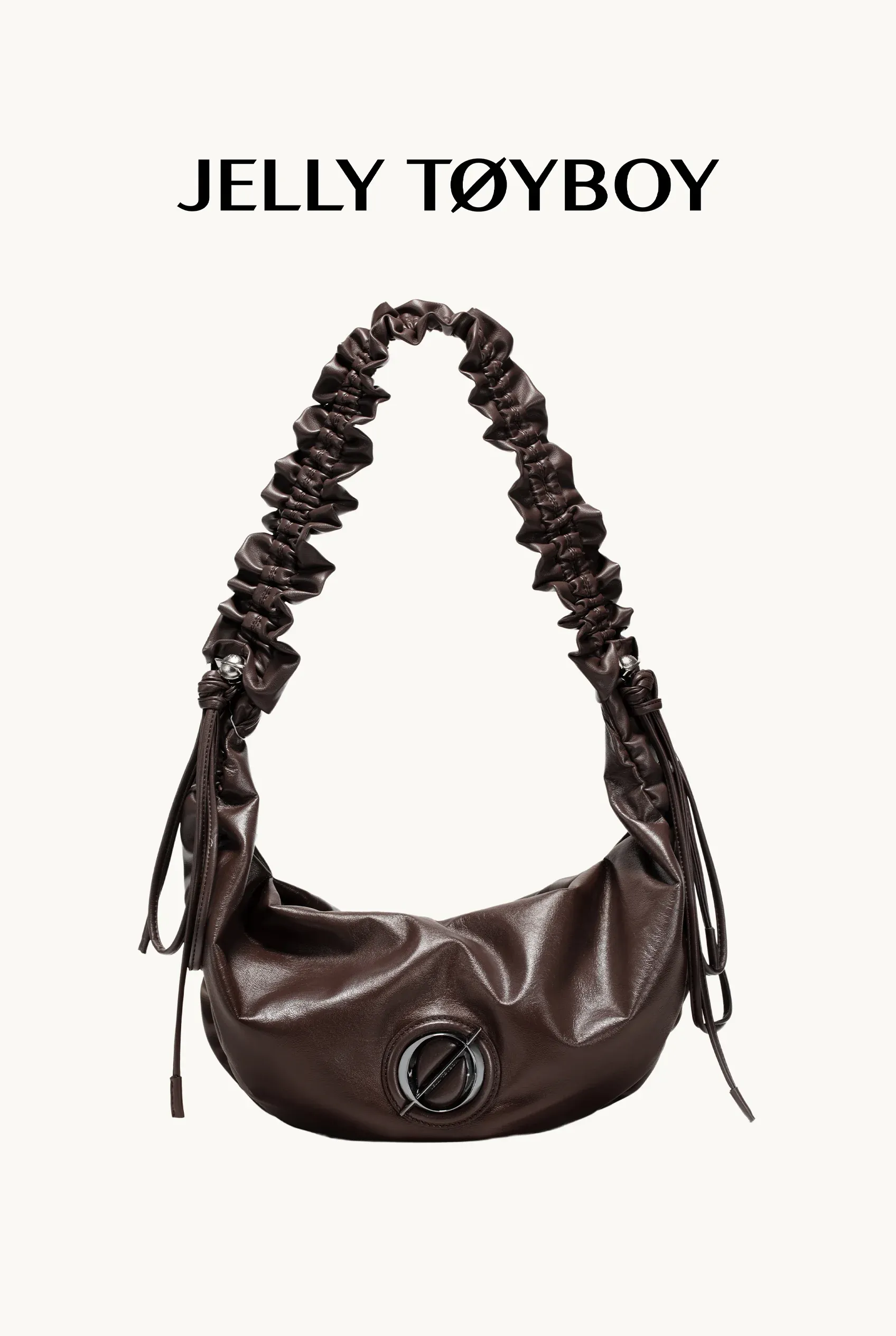 Jellytoyboy Women Spring Summer Genuine Cowhide Large Capacity Dumpling Bag Commute Shoulder Crossbody Bag | JTB Cloud Croissant Bag