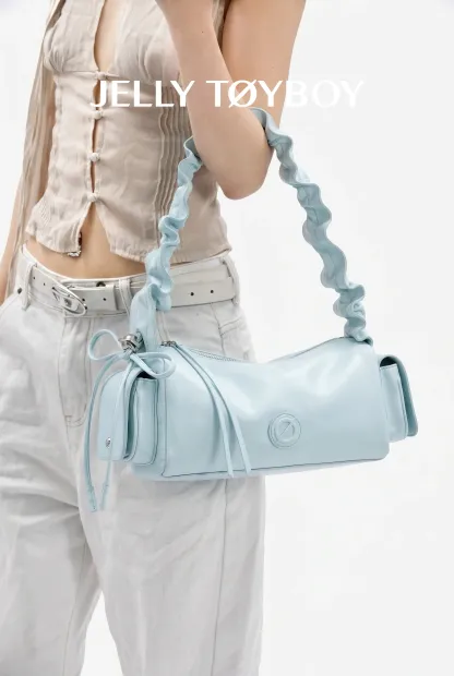 Jellytoyboy Women New Luxury Cylinder Bag Niche Commute Shoulder Crossbody Bag | JTB Cloud Cylinder Bag