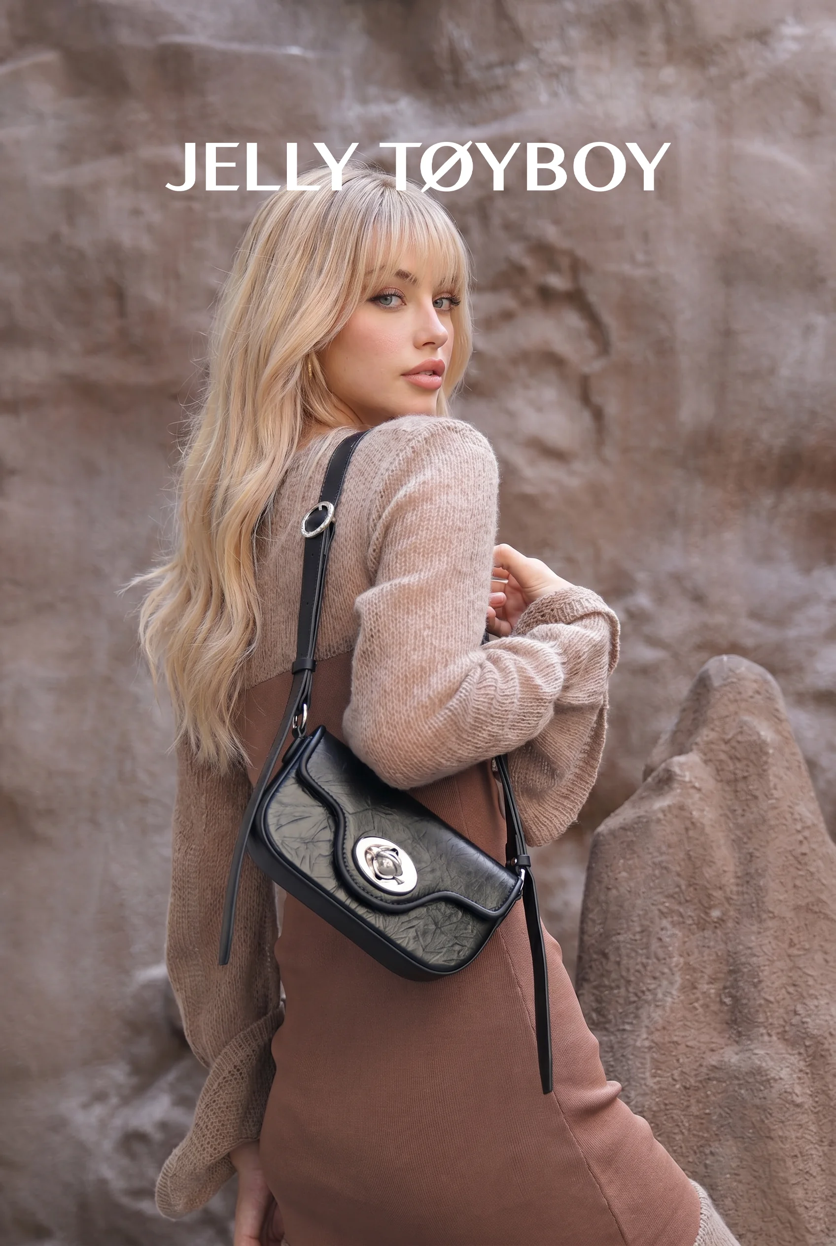 Jellytoyboy Women Spring Summer Genuine Cow Leather Underarm Bag Luxury Niche Commute Crossbody Square Bag| JTB Boundless Tofu Bag