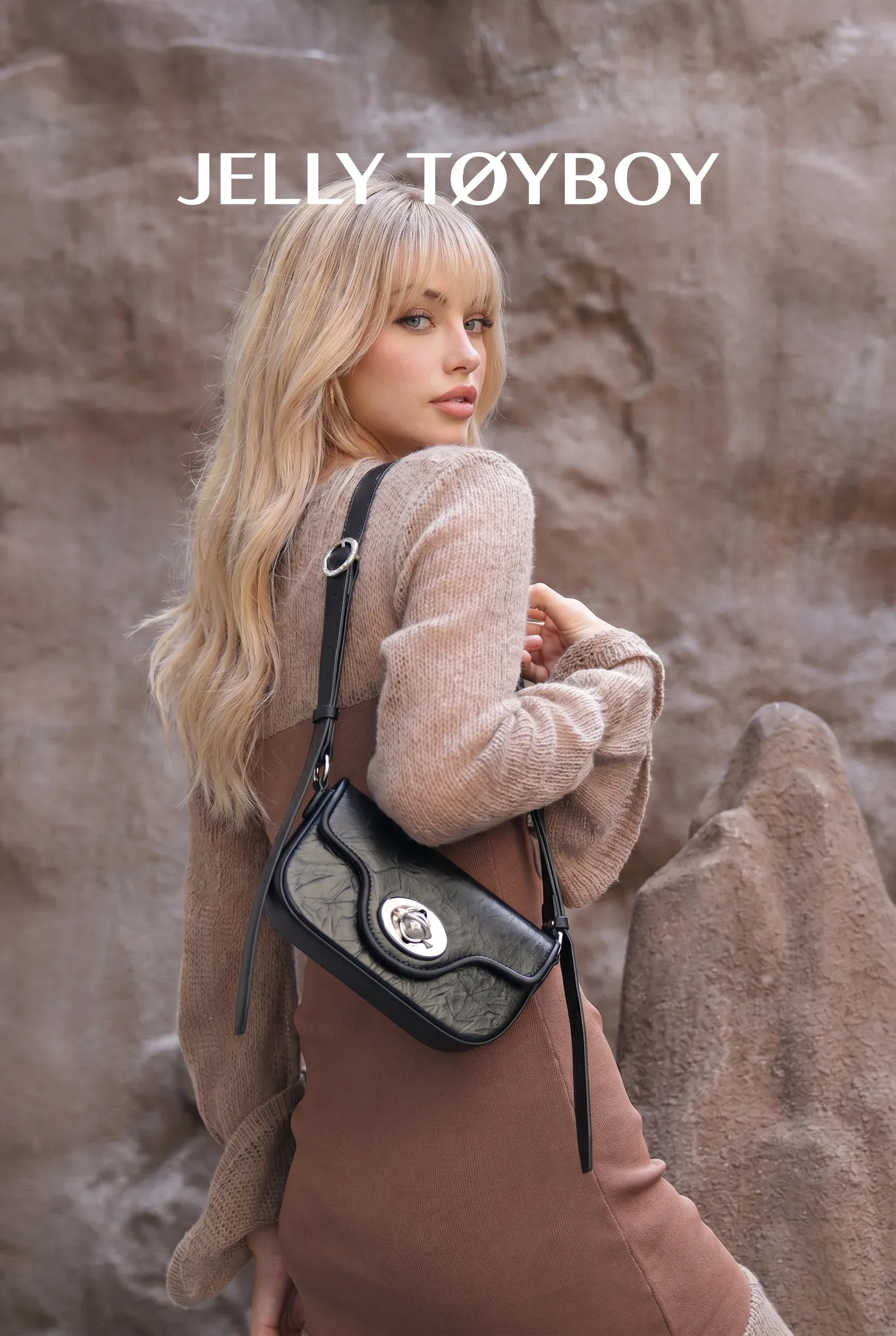 Jellytoyboy Women Spring Summer Genuine Cow Leather Underarm Bag Luxury Niche Commute Crossbody Square Bag| JTB Boundless Tofu Bag