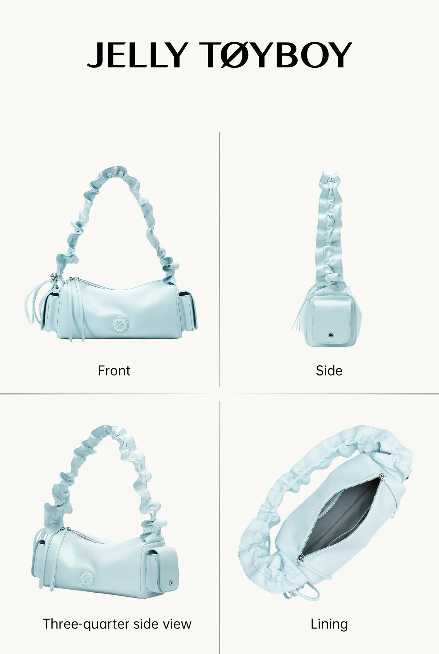 Jellytoyboy Women New Luxury Cylinder Bag Niche Commute Shoulder Crossbody Bag | JTB Cloud Cylinder Bag