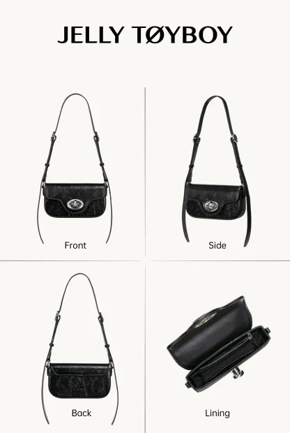JellytoyboyUnbound | Soft Leather Shoulder Bag – Pillow Silhouette in Cream White | JELLYTOYBOY