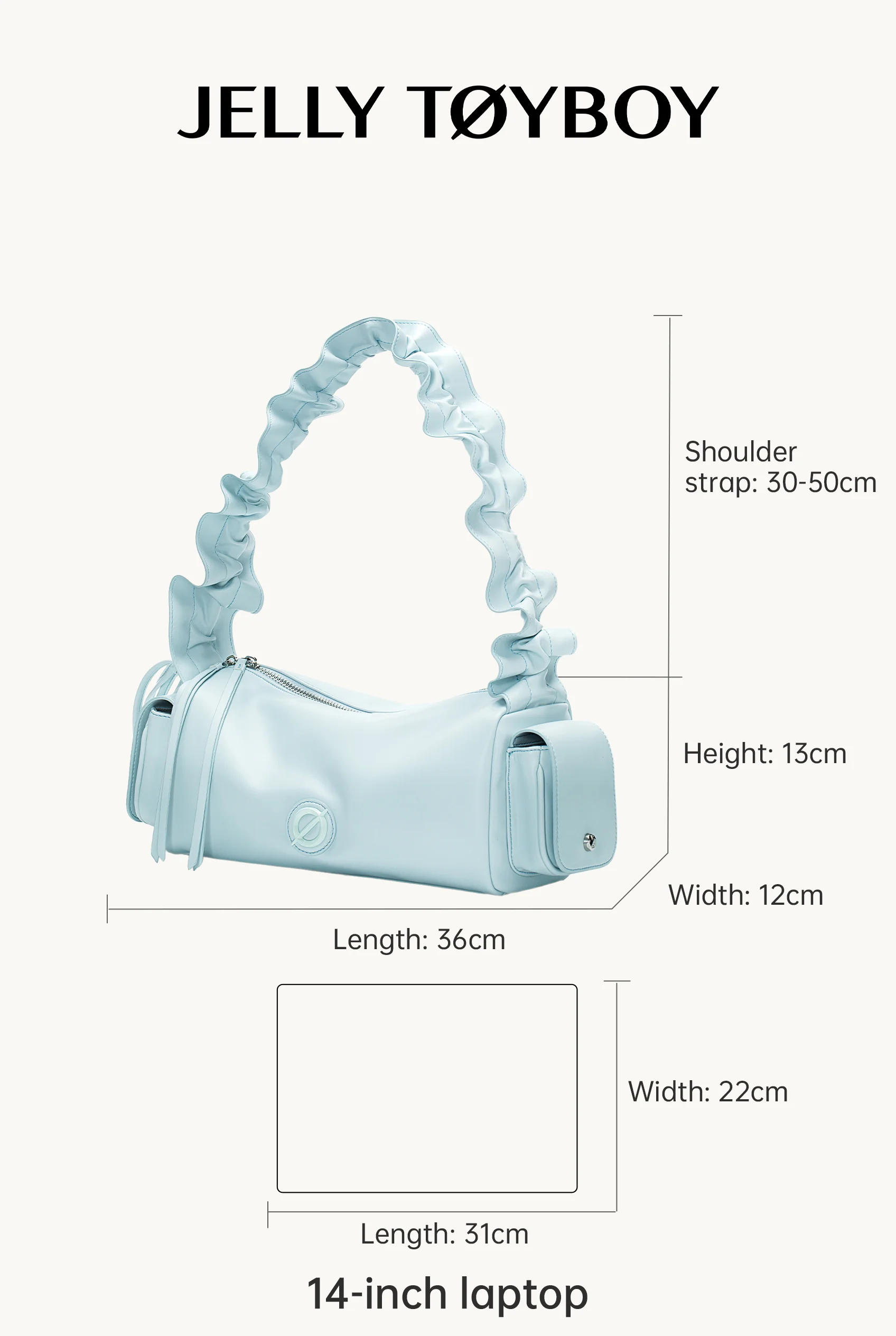 Jellytoyboy Women New Luxury Cylinder Bag Niche Commute Shoulder Crossbody Bag | JTB Cloud Cylinder Bag