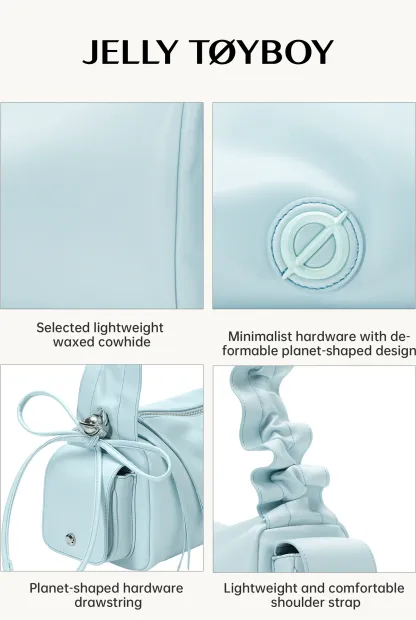 Jellytoyboy Women New Luxury Cylinder Bag Niche Commute Shoulder Crossbody Bag | JTB Cloud Cylinder Bag