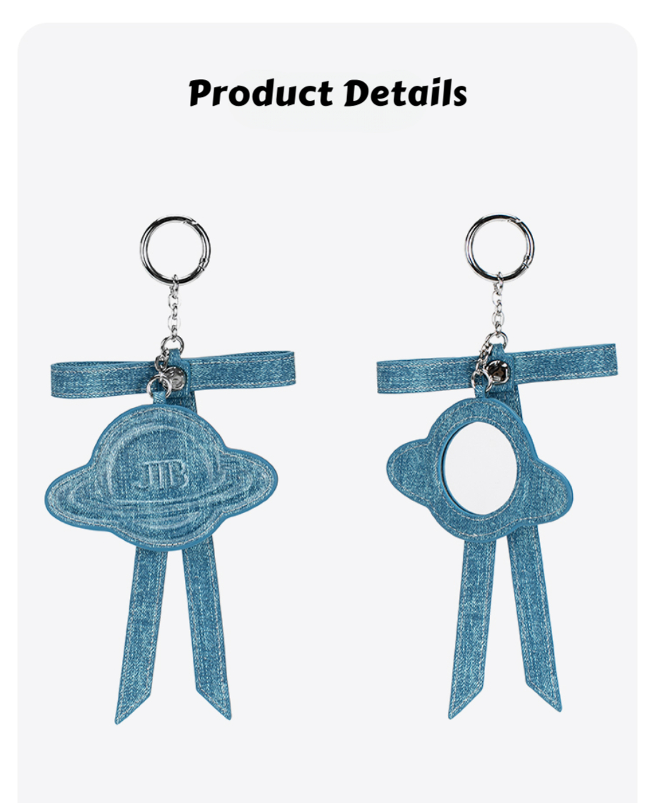 Cosmic Orbit Bag Charm – Mirror-Inset Planet Design | JELLYTOYBOY