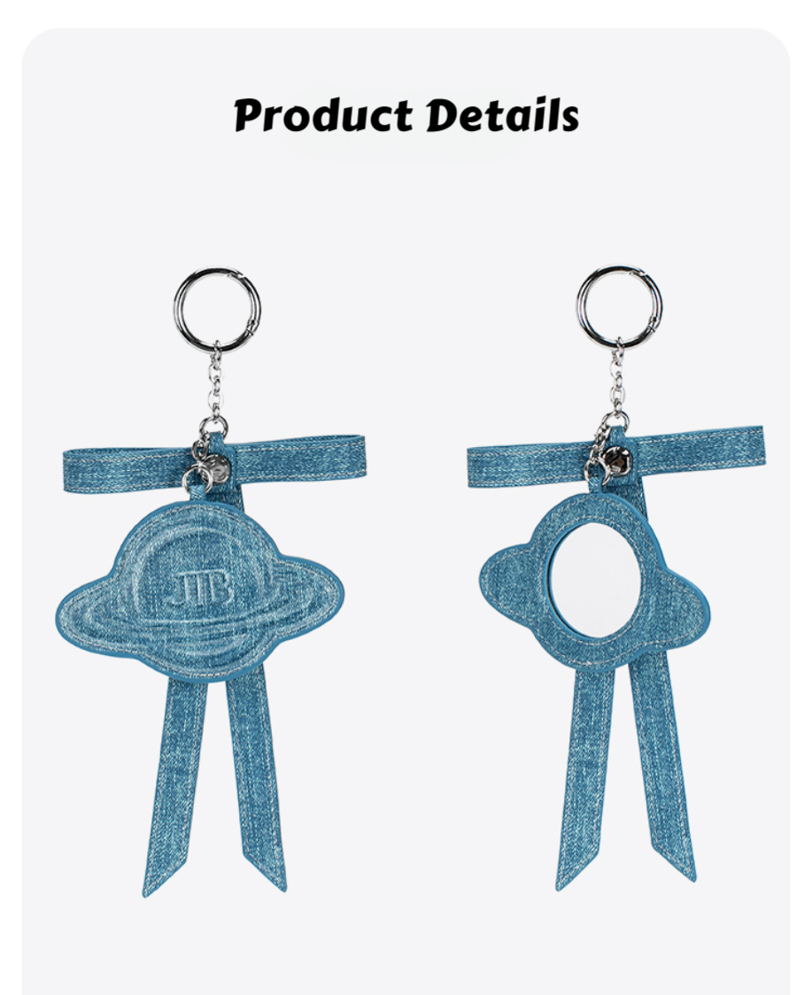 Cosmic Orbit Bag Charm – Mirror-Inset Planet Design | JELLYTOYBOY