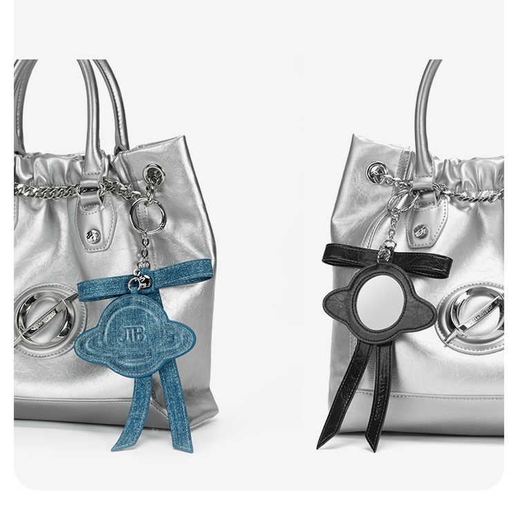 Cosmic Orbit Bag Charm – Mirror-Inset Planet Design | JELLYTOYBOY