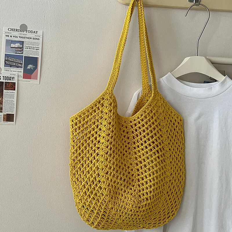 Women Large Capacity Shoulder Bag New Style Tote Bag High-End Woven Straw Bag for Ladies