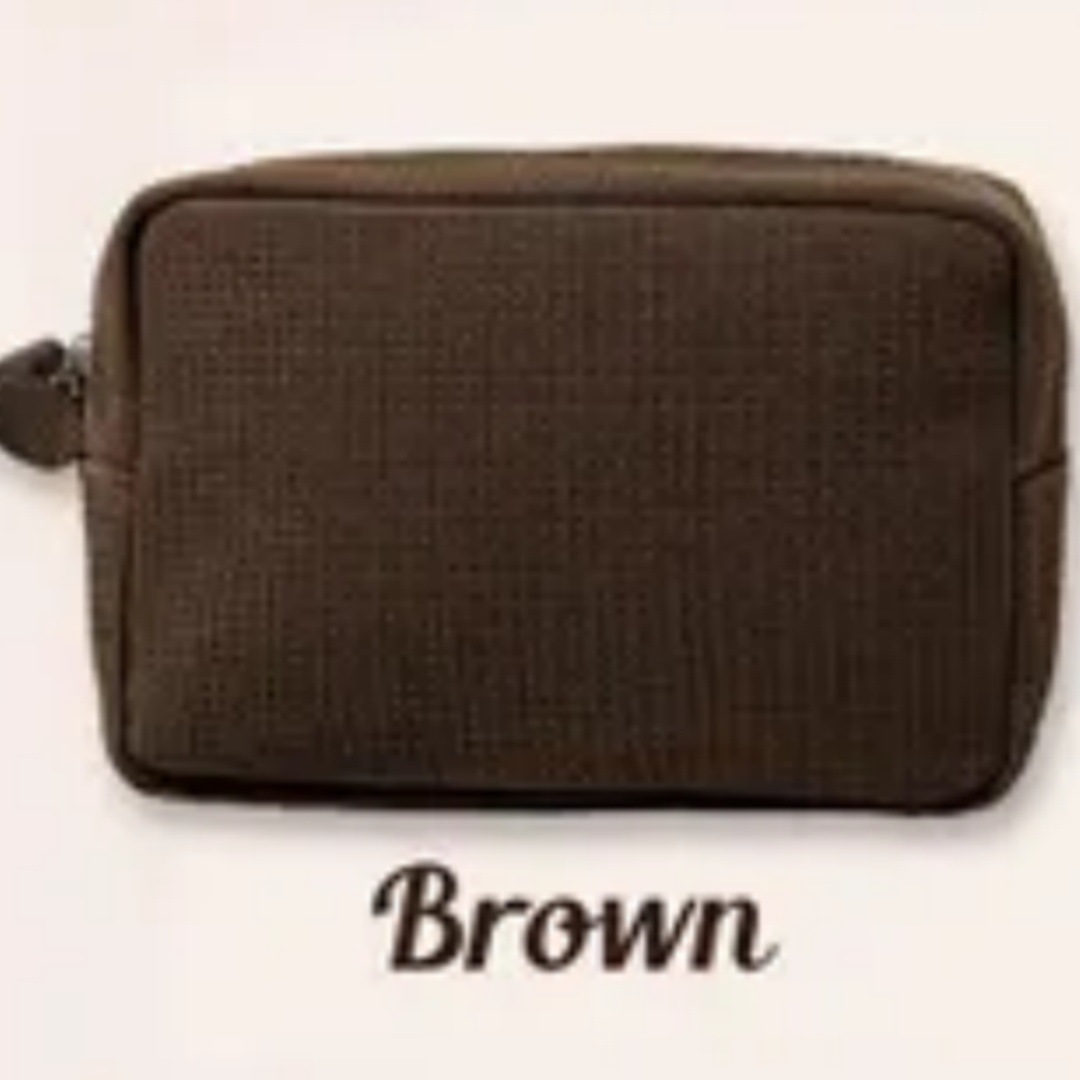 Waffle Clutch Bag | Custom Embroidered Logo Large Toiletry Bag