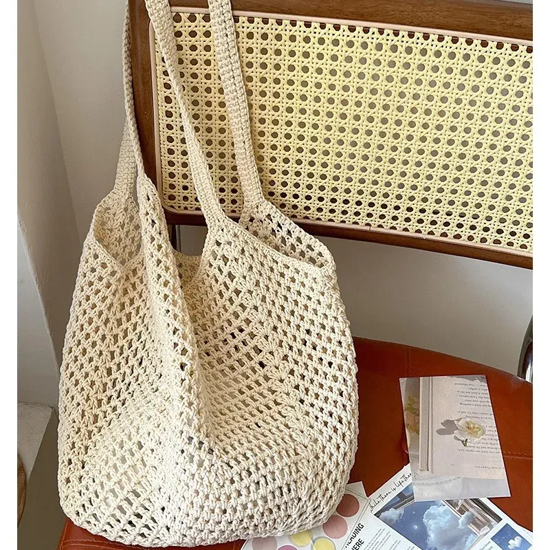 Women Large Capacity Shoulder Bag New Style Tote Bag High-End Woven Straw Bag for Ladies