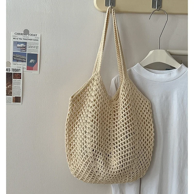 High-End Straw Tote Bag | Large Capacity Shoulder Bag for Women