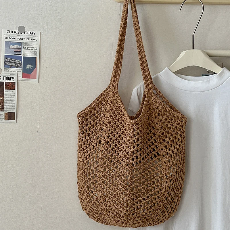 Women Large Capacity Shoulder Bag New Style Tote Bag High-End Woven Straw Bag for Ladies