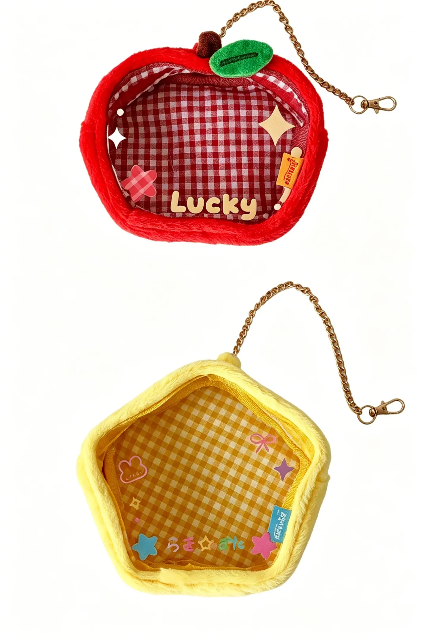 Korean Ins Style Plush Ita Bag Mini Doll Bag Cute Small Pouch for Doll Storage & Hanging Apple Shaped Bag for Students