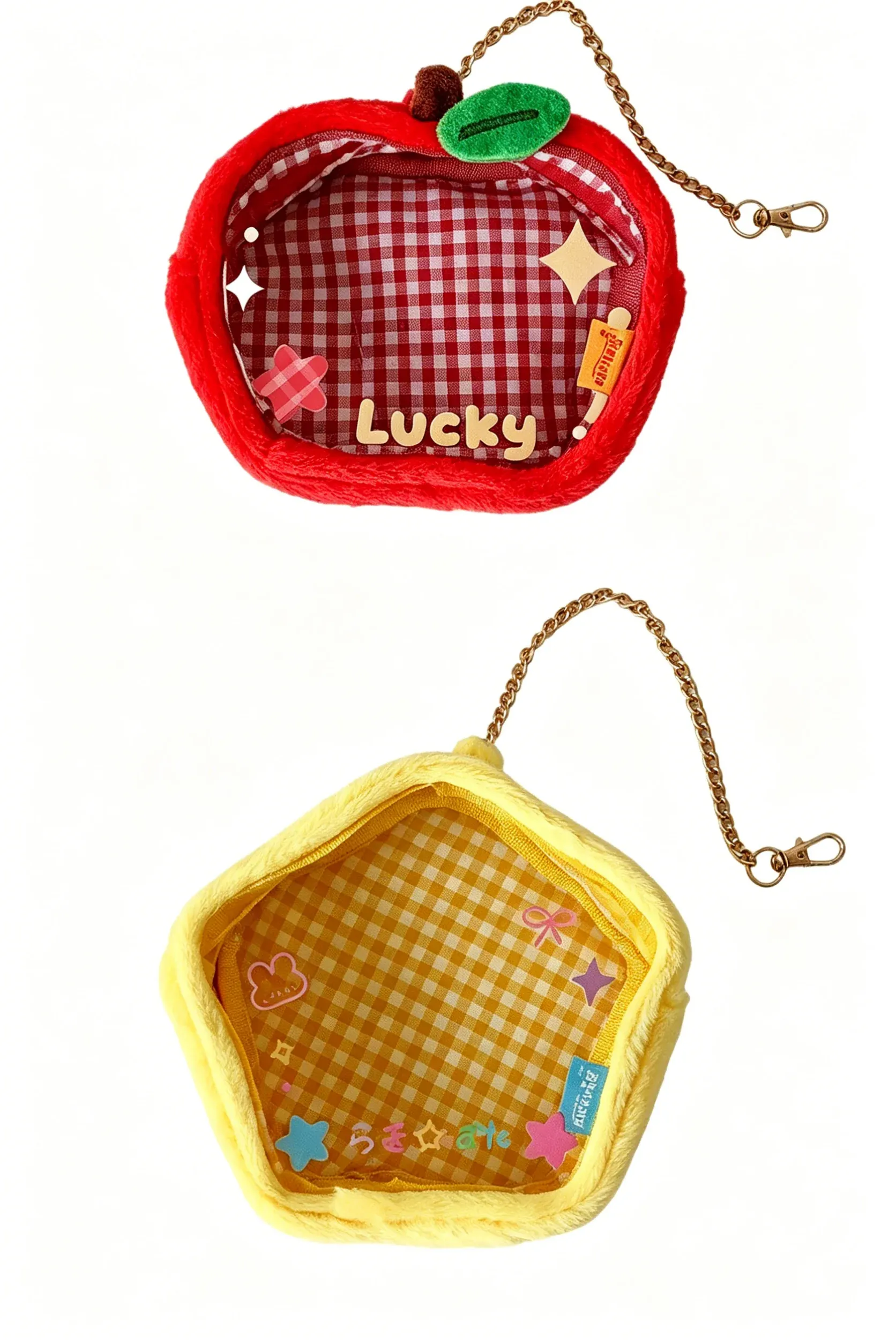 Korean Ins Style Plush Ita Bag Mini Doll Bag Cute Small Pouch for Doll Storage & Hanging Apple Shaped Bag for Students