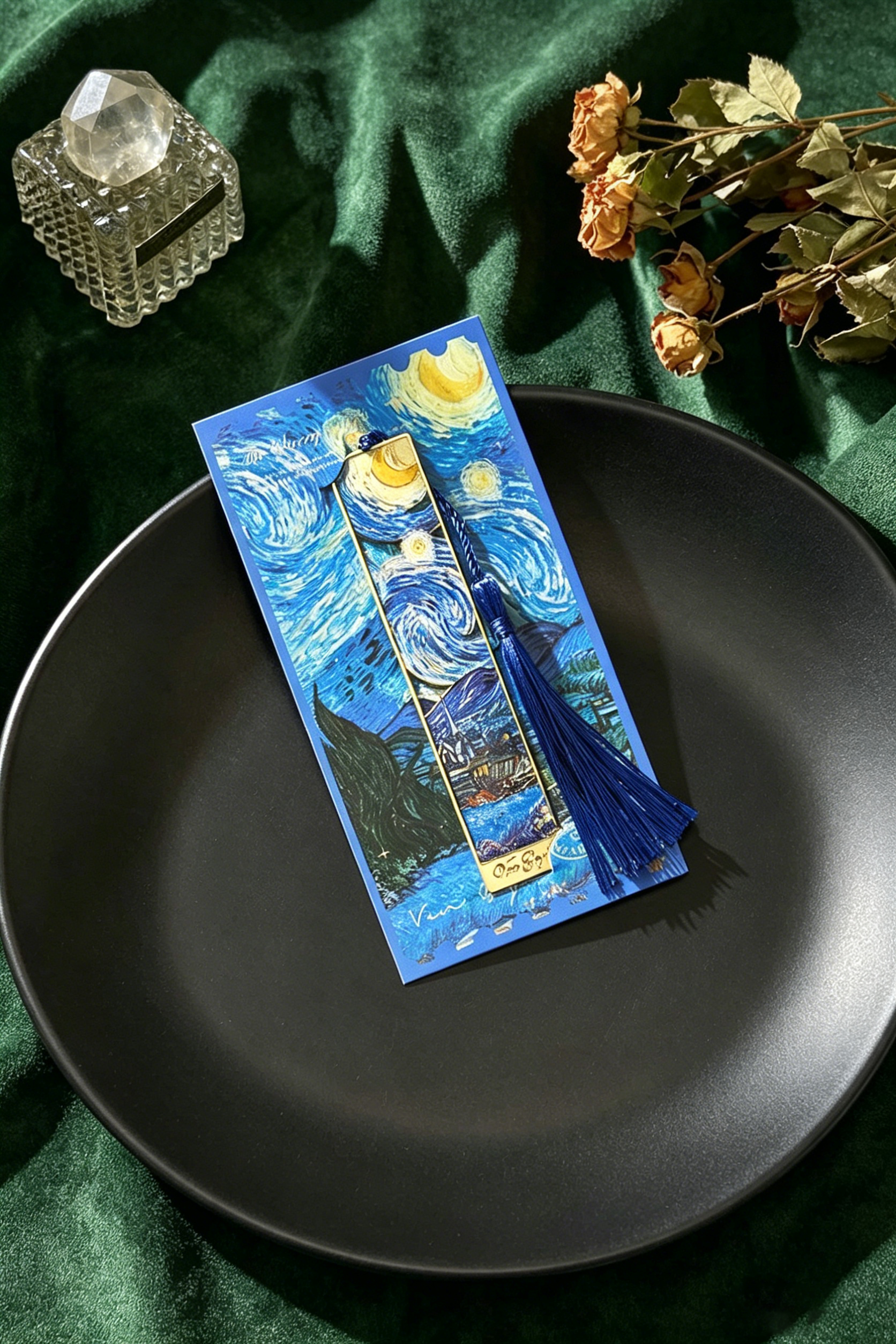 Metal Bookmark Art Song Series Creative Retro Famous Painting Metal Planner Charm Reading Page Clip