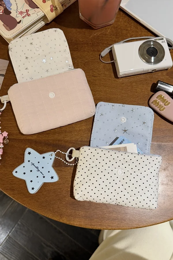 Original Star Ins Style CCD Storage Bag Cosmetic Bag Cute Sanitary Napkin Bag Coin Purse Card Bag Lipstick Pouch