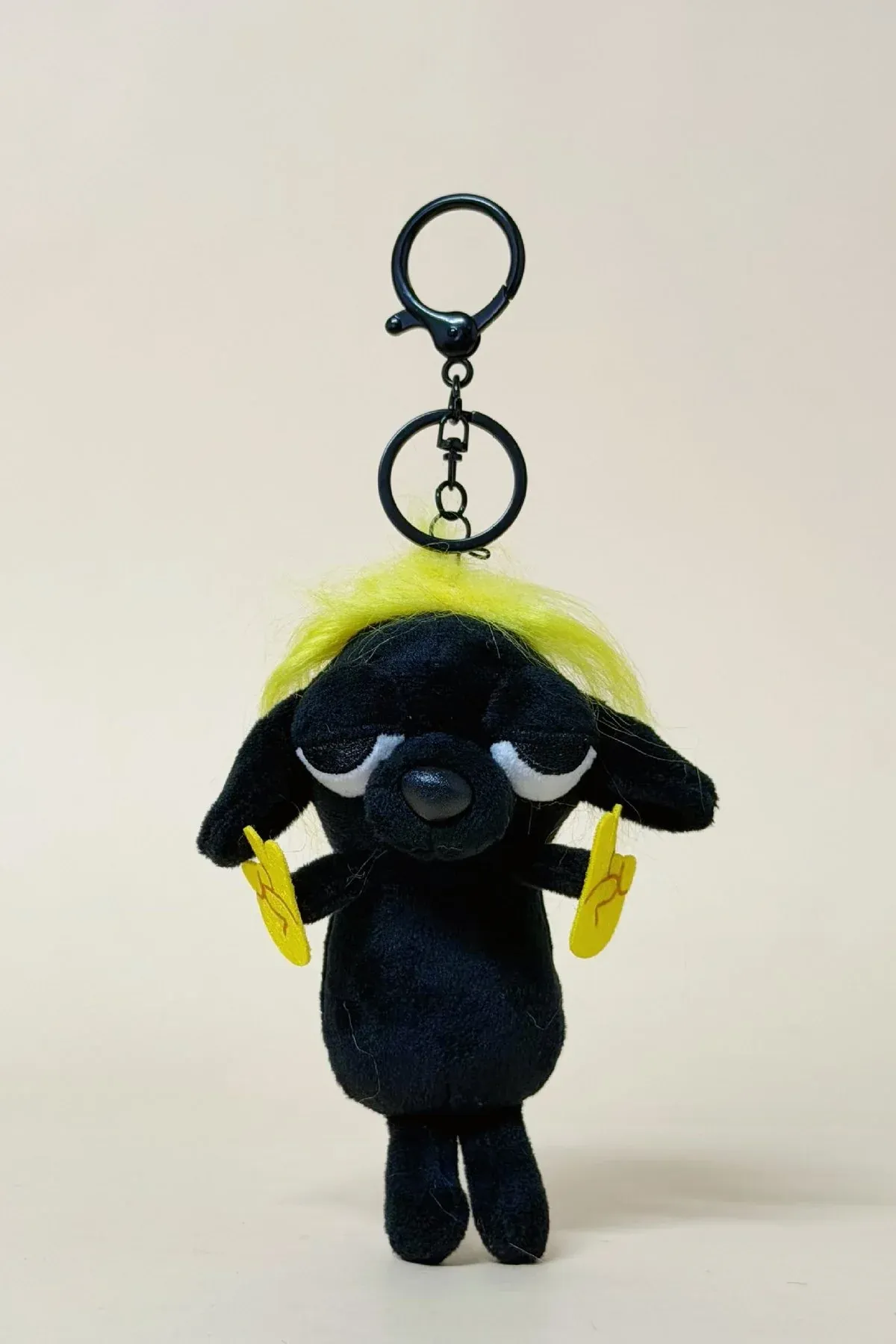 Rock Style Chihuahua Plush Keychain Rough Look Puppy Bag Charm